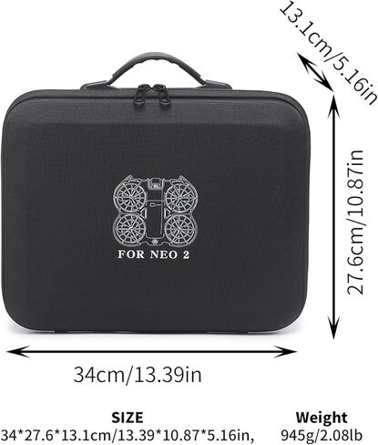 Protective Case for DJI Neo 2, Portable Travel Carrying Case Storage Case for DJI Neo 2 Batteries and Digital Transceiver Accessories in Saudi Arabia