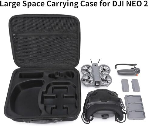 Protective Case for DJI Neo 2, Portable Travel Carrying Case Storage Case for DJI Neo 2 Batteries and Digital Transceiver Accessories in Saudi Arabia
