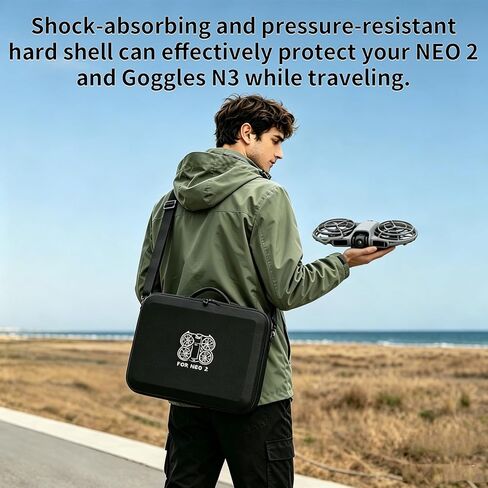 Protective Case for DJI Neo 2, Portable Travel Carrying Case Storage Case for DJI Neo 2 Batteries and Digital Transceiver Accessories in Saudi Arabia
