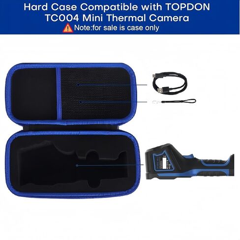 Travel Case for TOPDON TC004 Mini Thermal Imaging Camera with Removable Custom Sponge Insert (Only Case) (Black) in Kuwait