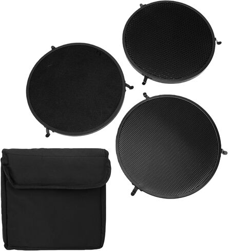 مجموعة شبكة من 3 قطع من PUSOKEI لعاكس Broncolor P70، شبكة ظل مصباح من سبائك الألومنيوم 10/30/50، تحكم ثلاثي الزوايا في الإضاءة، للصور الفوتوغرافية in Kuwait