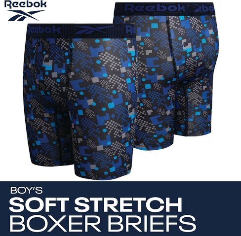 Reebok Boys’ Underwear – Long Leg Performance Boxer Briefs (6 Pack) in Saudi Arabia