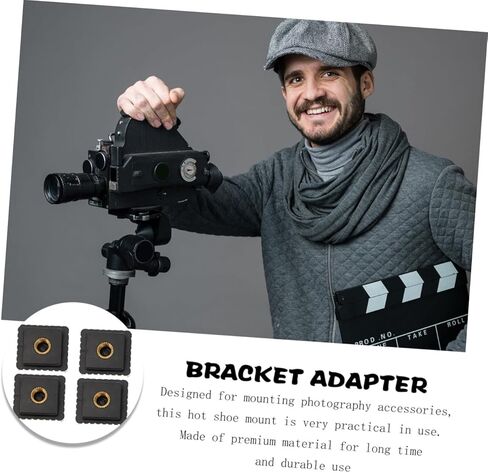 Cabilock 4 قطعة الحذاء الساخن جبل قوس محول 1/4 بوصة برغي فلاش حامل حامل لكاميرات DSLR التصوير معدات الإضاءة in Kuwait