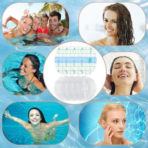 200 Pcs Shower Bathing Ear Covers Baby Ear Covers Baby Showers Cap Ears Protection Water-proof Ears Stickers Cover for Swimming Shower Surfing Snorkeling and Other Water Sports in Kuwait