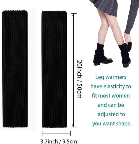 Leg Warmers for Women Winter - Leg Warmers y2k 80s Neon Ribbed leg socks outfit for Eighty's Party Sports Yog in Saudi Arabia