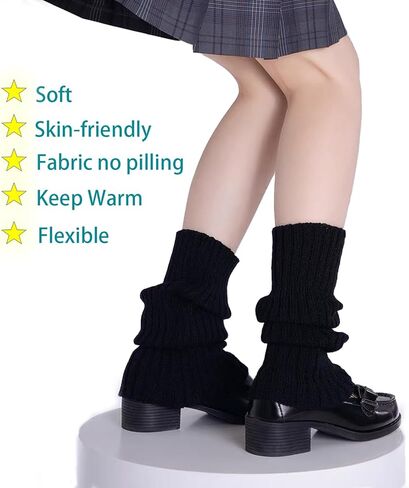 Leg Warmers for Women Winter - Leg Warmers y2k 80s Neon Ribbed leg socks outfit for Eighty's Party Sports Yog in Saudi Arabia