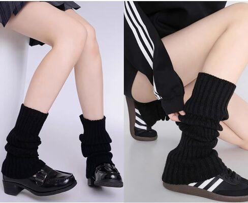 Leg Warmers for Women Winter - Leg Warmers y2k 80s Neon Ribbed leg socks outfit for Eighty's Party Sports Yog in Saudi Arabia