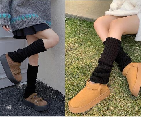 Leg Warmers for Women Winter - Leg Warmers y2k 80s Neon Ribbed leg socks outfit for Eighty's Party Sports Yog in Saudi Arabia