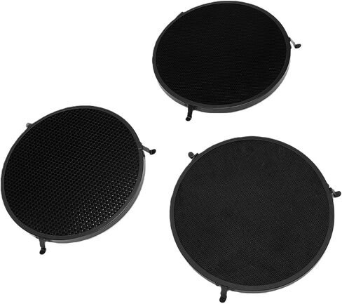 EBTOOLS 3pcs Grid Set, Aluminum Alloy 10 30 50 Degree Grids for P70 Reflector, with Compact Pouch for Studio Photography Lighting, Light Control in Kuwait