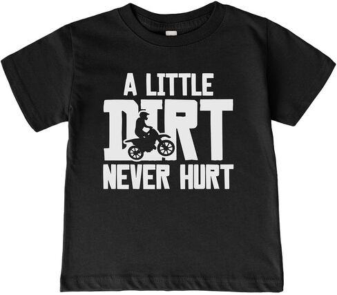 Kids Dirt Bike T-Shirt Motocross Rider - A Little Dirt Never Hurt Infant/Toddler/Youth T-Shirt in Kuwait
