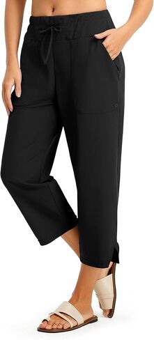 FitsT4 Sports Women's Swim Capris 21" UPF 50+ Beach Pants Quick Dry Modest Swimsuits Bathing Suit Bottoms with Zip Pockets in Saudi Arabia
