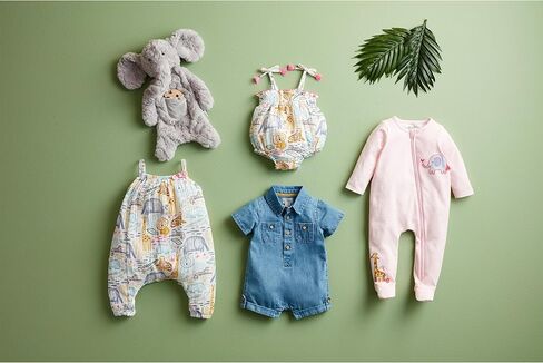 Mud Pie Baby Girl Jungle Printed Longall; 9-12 Months in Kuwait