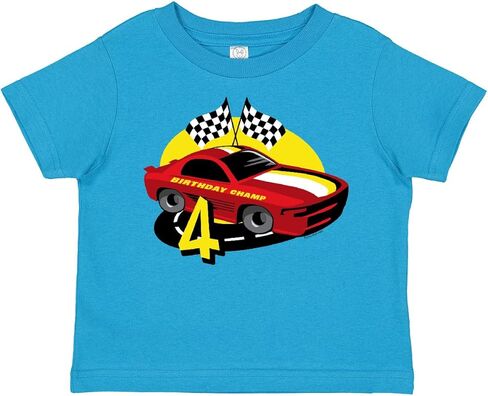 inktastic Race Car 4th Birthday Toddler T-Shirt in Kuwait