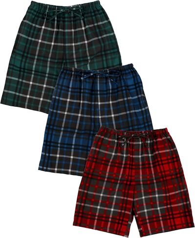 Andrew Scott Men's Soft Poplin Woven Pajama & Sleep Jam Cargo Short Lounge Pants | Multi Packs in Kuwait