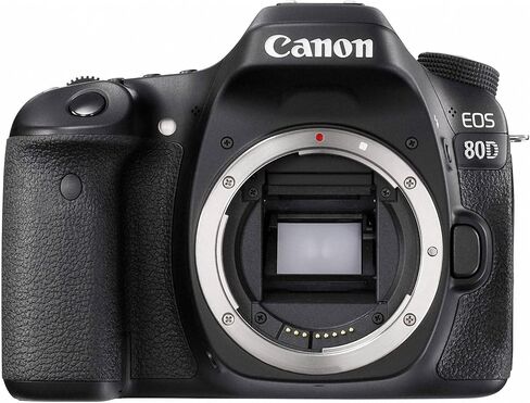 حزمة كاميرا Canon EOS 80D DSLR | مستشعر APS-C بدقة 24.2 ميجابكسل، والتركيز البؤري التلقائي CMOS ثنائي البكسل، ومعالج DIGIC 6 وشاشة لمس متغيرة الزاوية | رائع للفيديو ومدونات الفيديو (1263C004) + بطاقة سعة 64 جيجابايت + حقيبة كاميرا in Kuwait