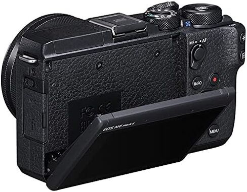Canon EOS M6 Mark II Mirrorless Camera with 15-45mm Lens & EVF (Black) Bundle | 32.5MP APS-C Sensor, Dual Pixel CMOS AF, 4K Video & High-Speed | for Travel & Content (3611C011) + 64GB Card + More in Kuwait