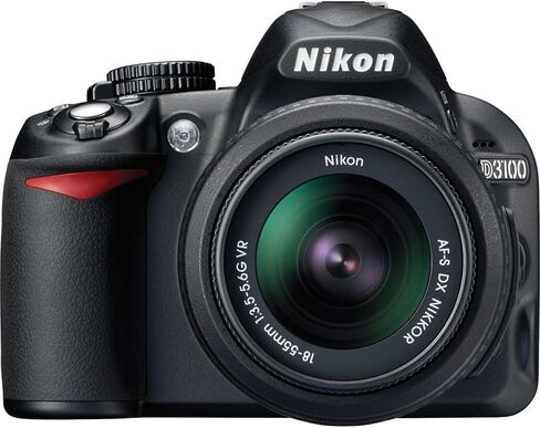 Nikon D3100 Digital SLR Camera 18-55mm NIKKOR VR Lens Kit Bundle with Replacement Battery + Camera Bag + Cleaning Kit + Flexible Tripod + Filter kit + 64GB Memory Card + More in Kuwait