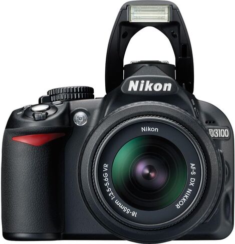 Nikon D3100 Digital SLR Camera 18-55mm NIKKOR VR Lens Kit Bundle with Replacement Battery + Camera Bag + Cleaning Kit + Flexible Tripod + Filter kit + 64GB Memory Card + More in Kuwait