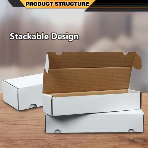 10 Storage Boxes LOT 800 Count Ct Sports Cards Trading Card Cases White Max Pro Shipping in Saudi Arabia