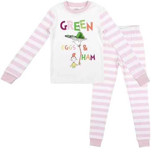 Bioworld Green Eggs & Ham Sam-I-Am Girl's 2-Pack Pajama Set in Saudi Arabia