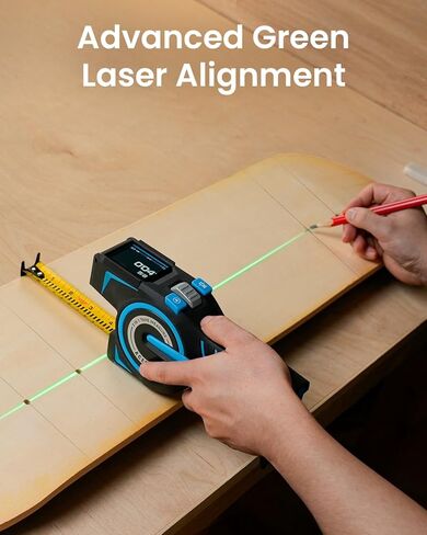 3-in-1 Digital Tape Measure, 330Ft Laser Measurement Tool & Auto Lock Tape with Instant Digital Readout, Extended Laser Line & Incremental Measurement, Replaceable Tape | Swappable Battery | APP Sync in Saudi Arabia