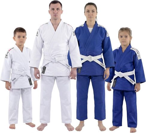 Premium Judo Gi – 450 GSM Cotton Grain Weave Uniform – Reinforced Stitching for Training & Competition – Includes Free Belt in Saudi Arabia