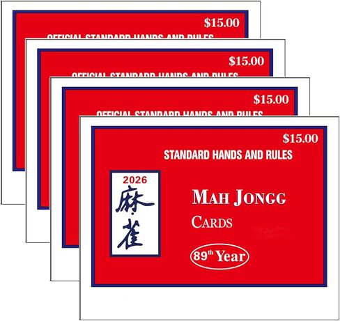 بطاقة Maj Card 2025 – بطاقات Maj الأمريكية ذات طباعة كبيرة ومرجع لعب سهل القراءة، دليل قواعد قابل للطي، بطاقة تعليمات متينة مقاومة للماء للعب على الطاولة in Kuwait