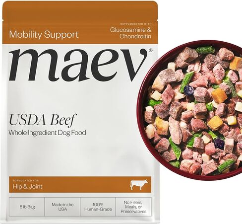 Maev Human-Grade Beef Dog Food, Hip & Joint Formula, Whole Ingredient, Gluten-Free, High Protein Puppy & Dog Food, 5 lb in Saudi Arabia