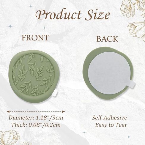 50 Pack Wax Seal Stickers, Wedding Invitation Party Self Adhesive Envelope Seal Stickers, Vintage Wax Sealing for Wedding Seating Chart Christmas Birthday Gift Wrap(Gold) in Saudi Arabia