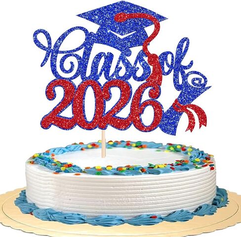 RSSTARXI 1 فئة حزمة 2025 CAKE TOPPER فئة 2025 التخرج كب كيك اختيار تهانينا دبلوم دبلوم الديكور لكلية المدرسة الثانوية سعيد 2025 لحزب التخرج لوازم الأزرق in Saudi Arabia