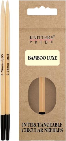 إبر Knitter's Pride Bamboo Luxe الدائرية العادية القابلة للتبديل مقاس 5 بوصات (13 سم) - مقاس الولايات المتحدة 11 (8 مم) in Saudi Arabia