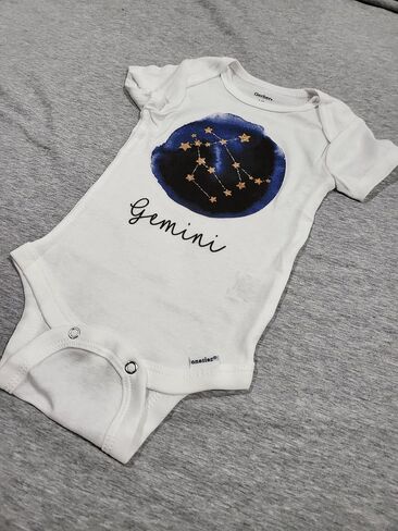 Gemini Bodysuit, Gemini Baby Bodysuit, Zodiac Bodysuit, Constellation Bodysuit, Gemini Baby Gift, Zodiac in Kuwait