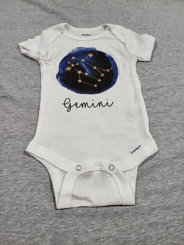Gemini Bodysuit, Gemini Baby Bodysuit, Zodiac Bodysuit, Constellation Bodysuit, Gemini Baby Gift, Zodiac in Kuwait