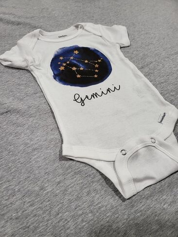 Gemini Bodysuit, Gemini Baby Bodysuit, Zodiac Bodysuit, Constellation Bodysuit, Gemini Baby Gift, Zodiac in Kuwait