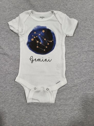 Gemini Bodysuit, Gemini Baby Bodysuit, Zodiac Bodysuit, Constellation Bodysuit, Gemini Baby Gift, Zodiac in Kuwait