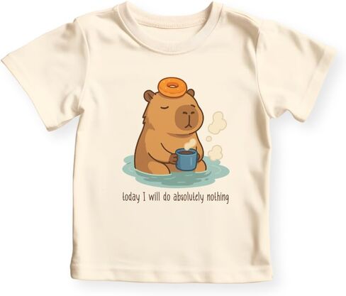 Do Nothing Capybara Baby Bodysuit, Funny Capybara Outfit for Kids, Animals Baby Clothes in Kuwait