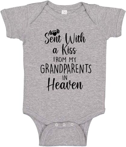 Sent with A Kiss from My Grandparents in Heaven Baby Bodysuit Infant One Piece in Saudi Arabia
