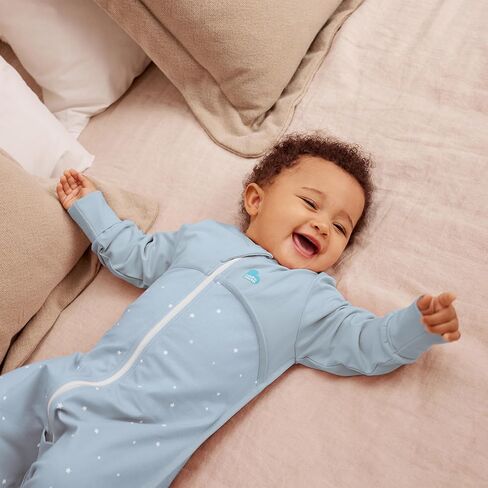 Love to Dream, Baby Sleep Suit Long Sleeve, 1.0 TOG Cotton, Super soft, stretchy, comfy, and smooth to touch (Twinkle Powder Blue, 24-36 months) in Kuwait