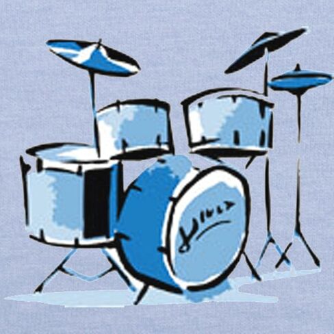 CafePress Drum Set Drums Toddler T Shirt Cute Toddler Graphic Tee, 100% Cotton in Kuwait
