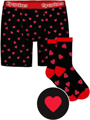 Tipsy Elves Men's Boxer Briefs and Socks Valentine's Day Gift Set in Saudi Arabia