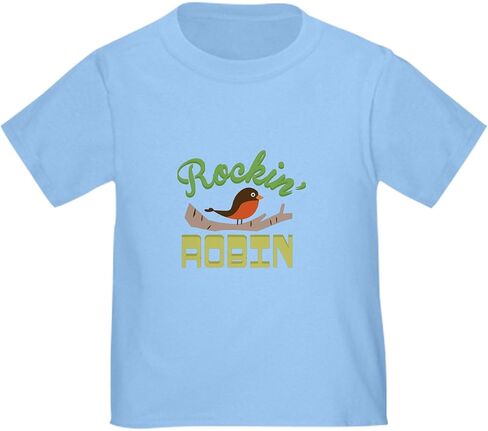تي شيرت CafePress Rockin Robin تي شيرت لطيف برسومات للأطفال الصغار، 100% قطن in Kuwait