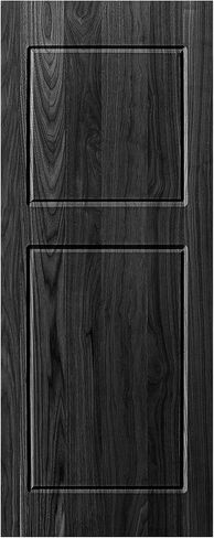 Modern 2-Panel 30 in. x 96 in. Wood Black Barn Sliding Door with Hardware kit in Kuwait