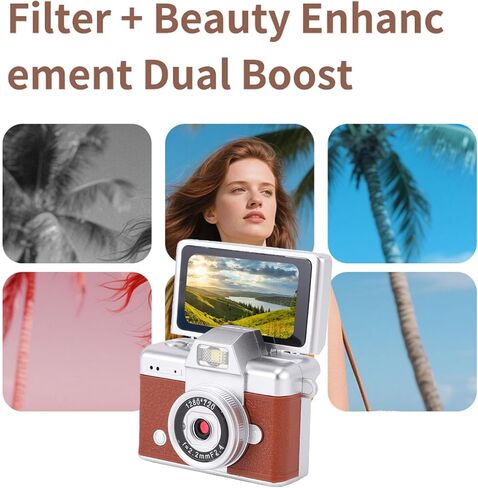 كاميرا سلسلة مفاتيح EBTOOLS، شاشة LCD قابلة للطي مقاس 1.47 بوصة، فيديو بدقة 1080 بكسل بدقة 48 ميجابكسل، كاميرا فيديو رقمية صغيرة مع مصباح يدوي، للسفر كهدية عيد ميلاد in Kuwait