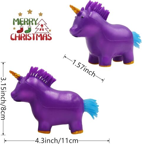 6 Pack Unicorn Stress Balls Squishy Squeeze Toys for Christmas Stocking Stuffers Party Favor Gifts Kids Boys Girls School Classroom Valentines Day Card Prizes in Saudi Arabia