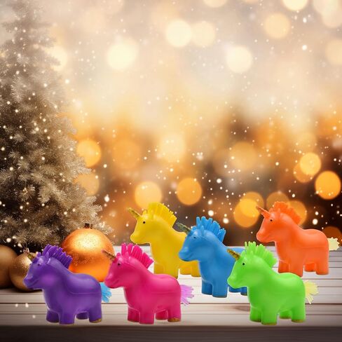 6 Pack Unicorn Stress Balls Squishy Squeeze Toys for Christmas Stocking Stuffers Party Favor Gifts Kids Boys Girls School Classroom Valentines Day Card Prizes in Saudi Arabia