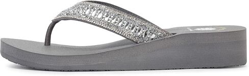 Yellow Box Women's Carinah Sandal, Round Toe, 1.25 Inch Heel, 0.5 Inch Platform, Comfortable Flip-Flop in Saudi Arabia