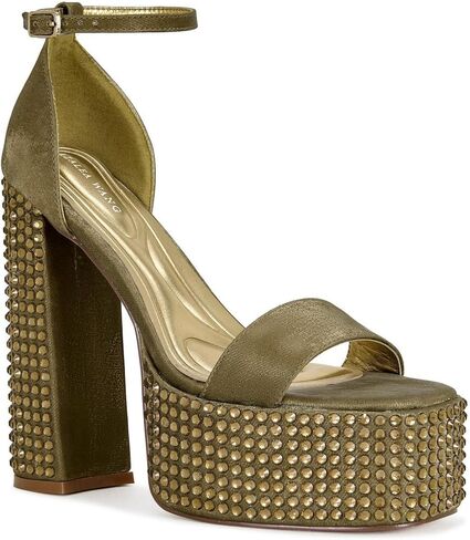 AZALEA WANG Wilma Rhinestone Platform Sandal in Kuwait