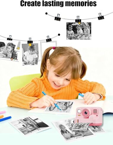 5 لفات من ورق إعادة تعبئة طباعة الكاميرا الفورية للأطفال لـ BILEBAK X2، ورق طباعة حراري صديق للبيئة من UYRUREL لكاميرا الأطفال، طباعة فورية بدون انحشار. in Kuwait
