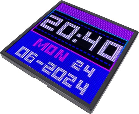 Digital Photo Frame, APP and Keys Control LED Panel Display, Pixel Art Display with Customizable Images GIFS Videos for Wall Mount Desktop Game Room Decor in Kuwait