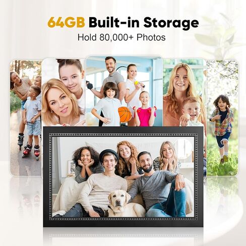 إطار صور رقمي إطار صور رقمي مقاس 15.6 بوصة مع مساحة تخزين 64 جيجابايت، وشاشة لمس 1920 * 1080 IPS FHD، وإطار ذكي WiFi لمشاركة الصور ومقاطع الفيديو على الفور من أي مكان عبر تطبيق AiMOR in Kuwait